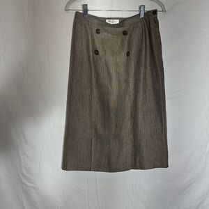 Chic Brown Women's Pencil Skirt
